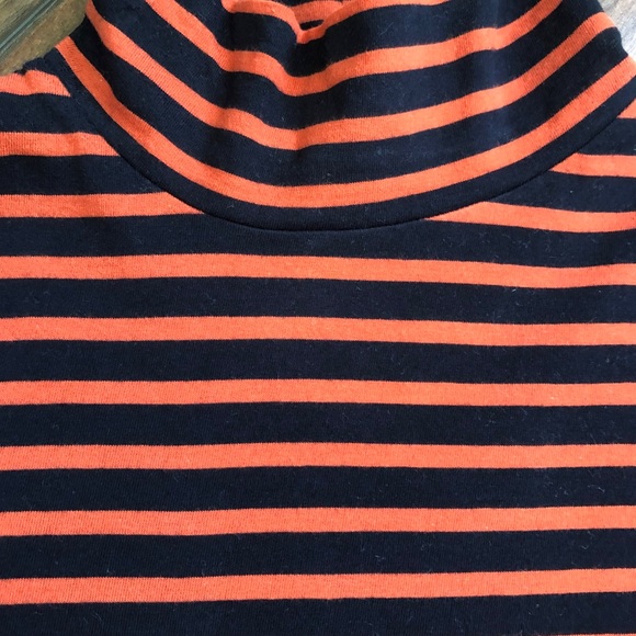 Madewell Mockneck Navy/Orange Top - Picture 5 of 9